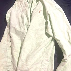 Mint green polo button up